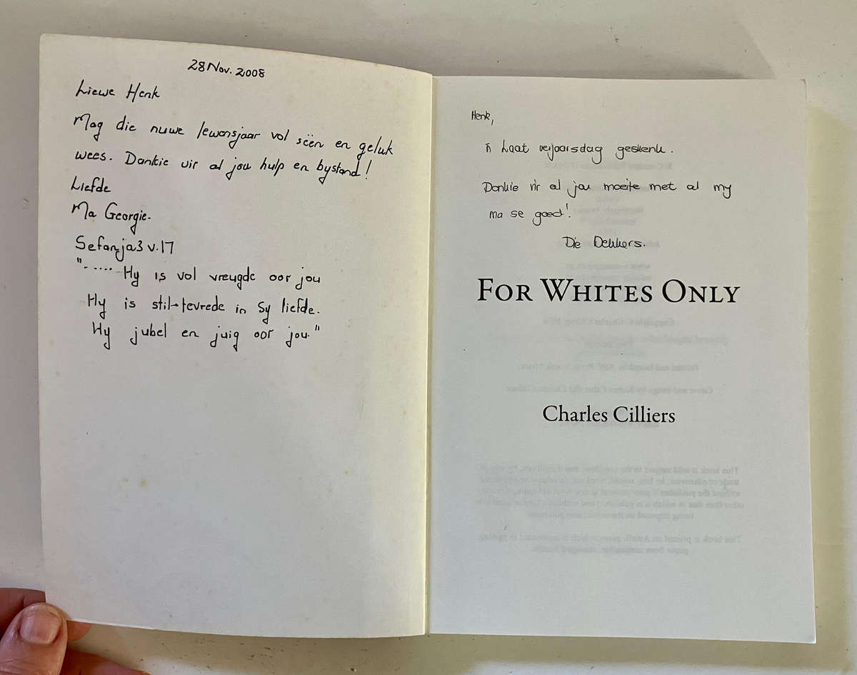 For Whites Only - Charles Cilliers. Softcover. 1st Ed. 2008