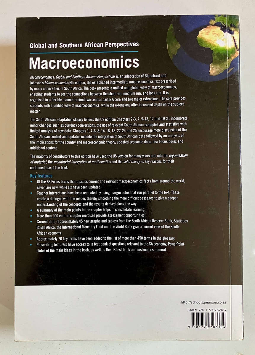 Macroeconomics: Global and SA Perspectives - Blanchard I Johnson. SC, 4th Impr. 2017
