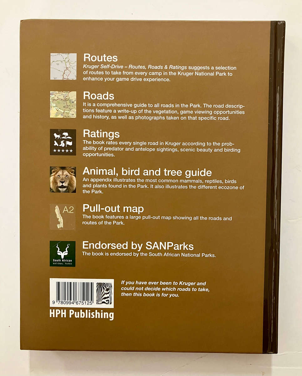 Kruger Self-Drive: Routes, Roads & Ratings - Ingrid van den Berg. SIGNED HC no dj. 1st Ed 2016