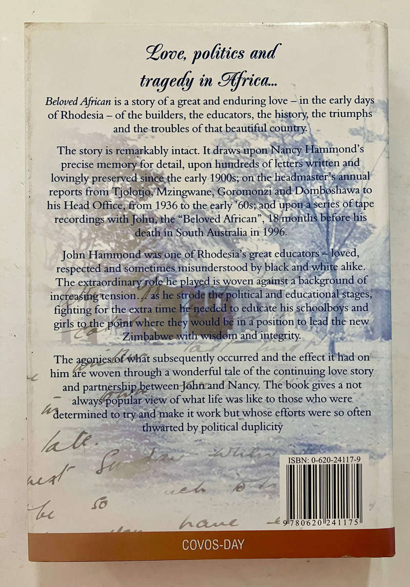 Beloved African - Jill Baker. SIGNED hardcover w dj. 1st Ed. 2000