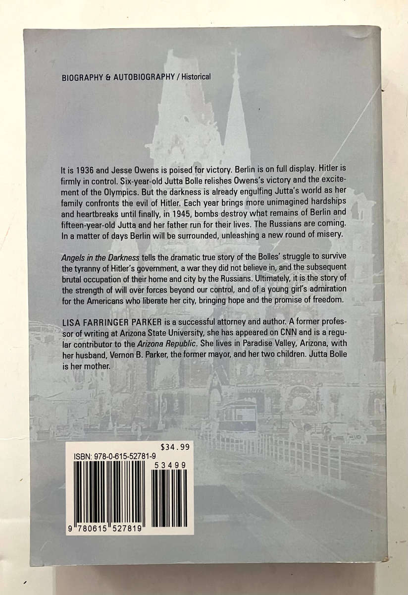 Angels in the Darkness - Lisa Farringer Parker. SIGNED softcover, 1st Ed. 20117