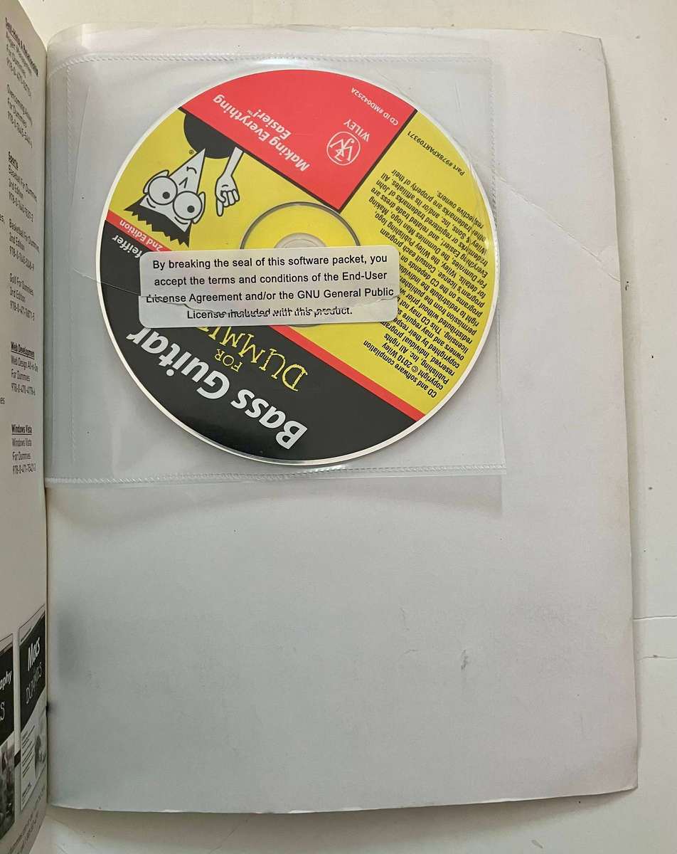 Bass Guitar for Dummies - Patrick Pfeiffer. Softcover, 2nd Ed 2010