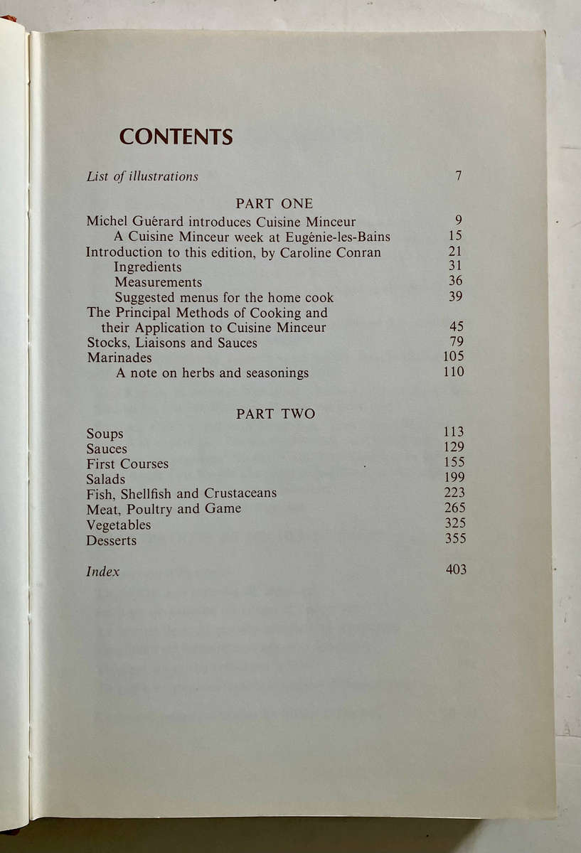 Cuisine Minceur - Michel Guerard. Hardcover no dj. 1st Eng Ed. 4th Impr. 1977