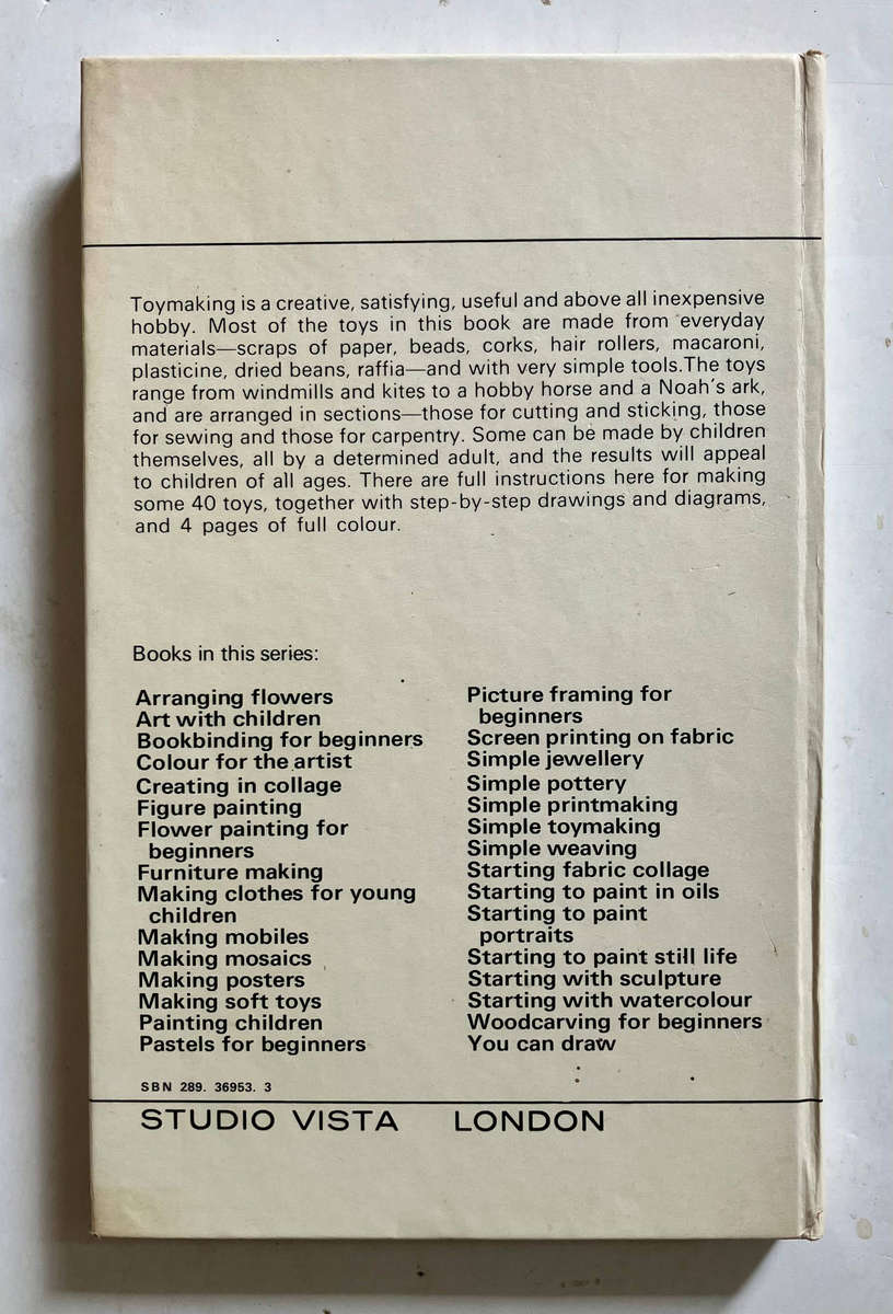 Simple Toymaking - Sheila Jackson. SCARCE hardcover no dj, 1st Ed. 2nd Impr. 1968