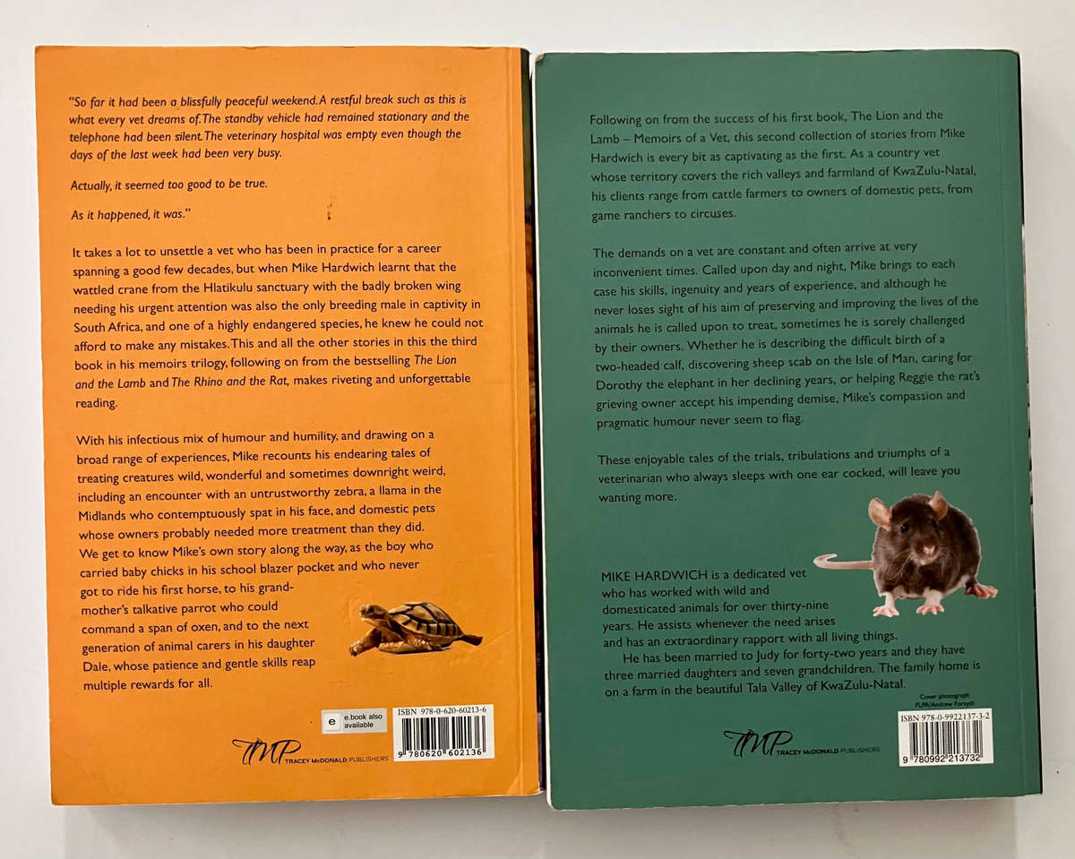 Memoirs of a Vet: 2-book bundle - Mike Hardwich. SIGNED Softcovers, 1st Ed. 2013/14