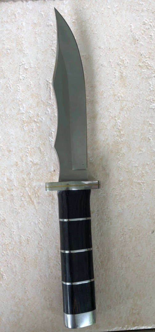 Stainless-Steel Hunting Knife with Sheath.