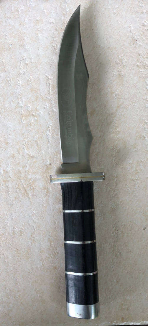 Stainless-Steel Hunting Knife with Sheath.