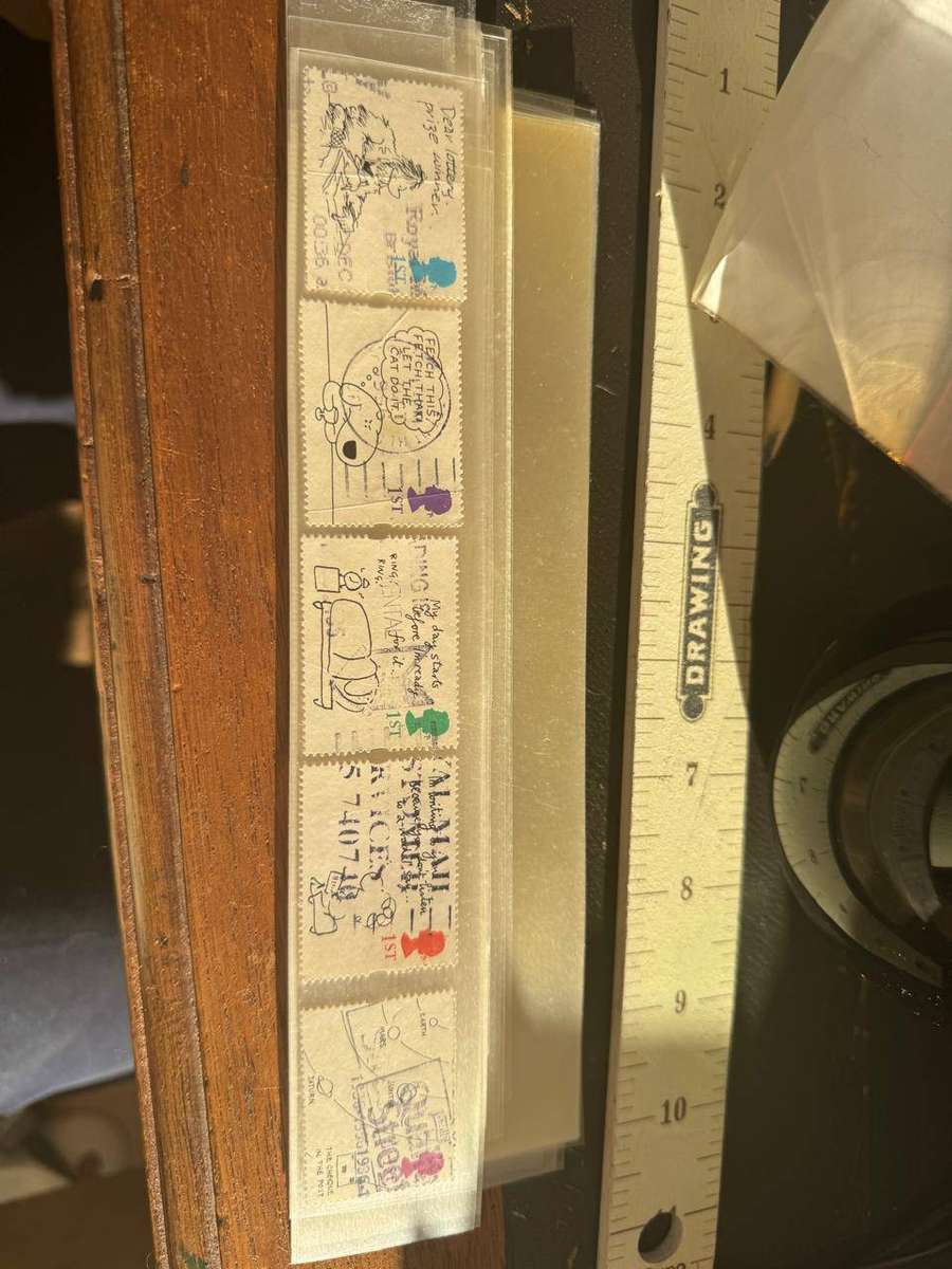 STAMP MOUNT STRIPS 21CM X3.5 CM APPROXIMATLY 10 PIECES