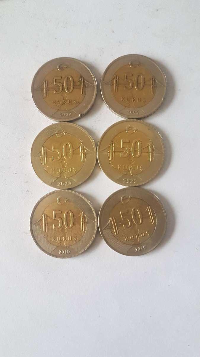 Turkish 50c coin