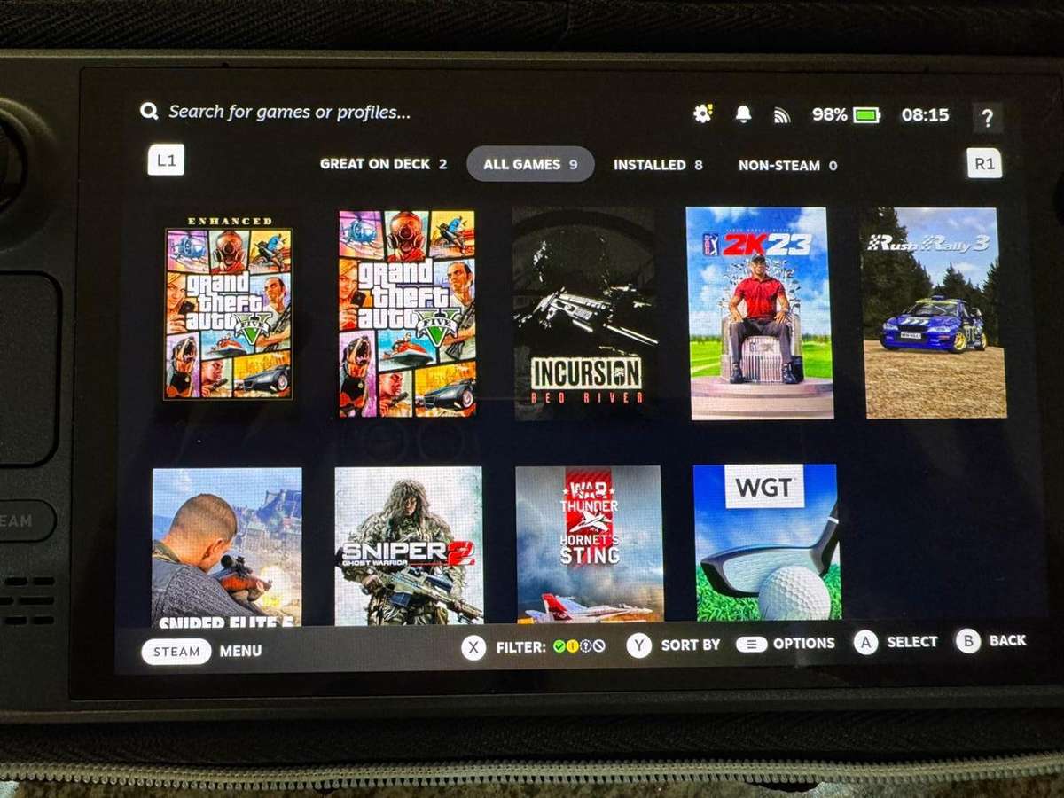 Steam Deck OLED Game with 8 loaded games