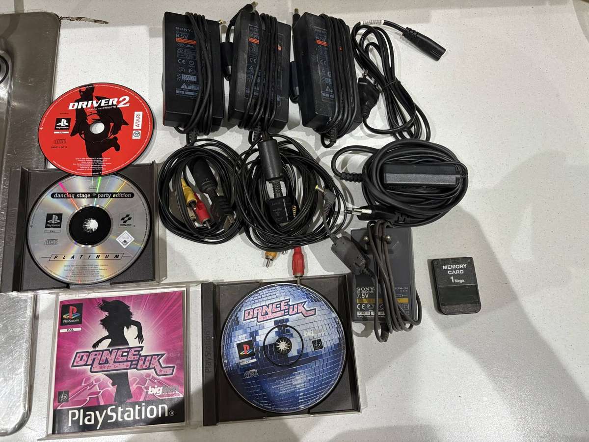 PS - Chargers, Games, Memory Card and Cables