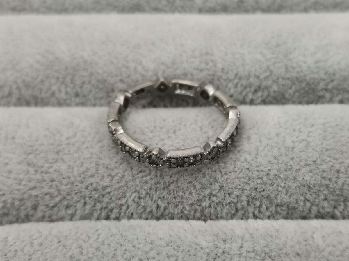 925Silver: Eternity Ring - Multiple CZ - Size O