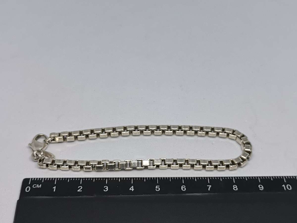 Bulky Silver Tiffany & Co Box Chain Bracelet