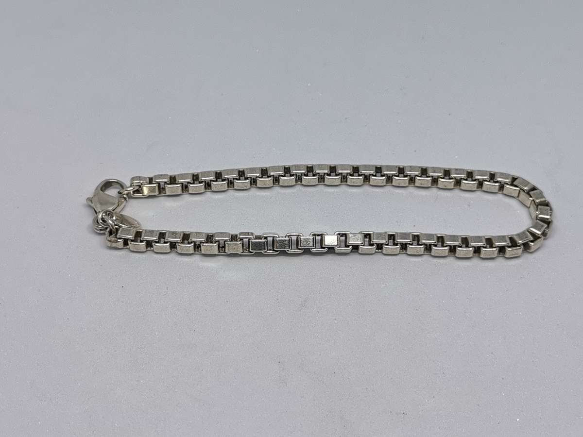 Bulky Silver Tiffany & Co Box Chain Bracelet