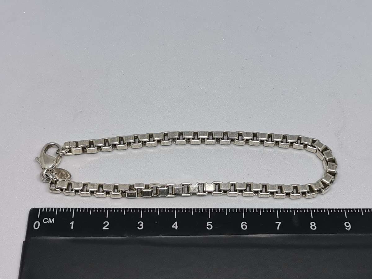 Bulky Silver Tiffany & Co Box Chain Bracelet