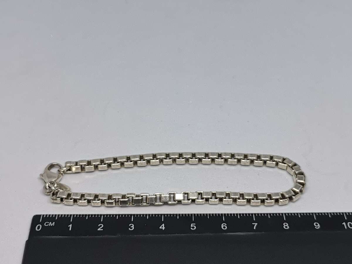 Bulky Silver Tiffany & Co Box Chain Bracelet