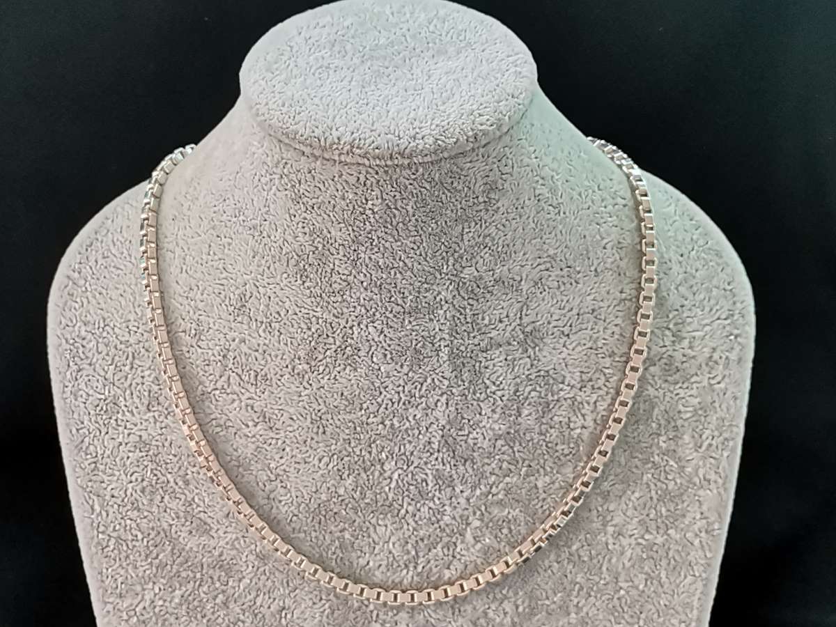 Bulky Silver Tiffany & Co Box Chain