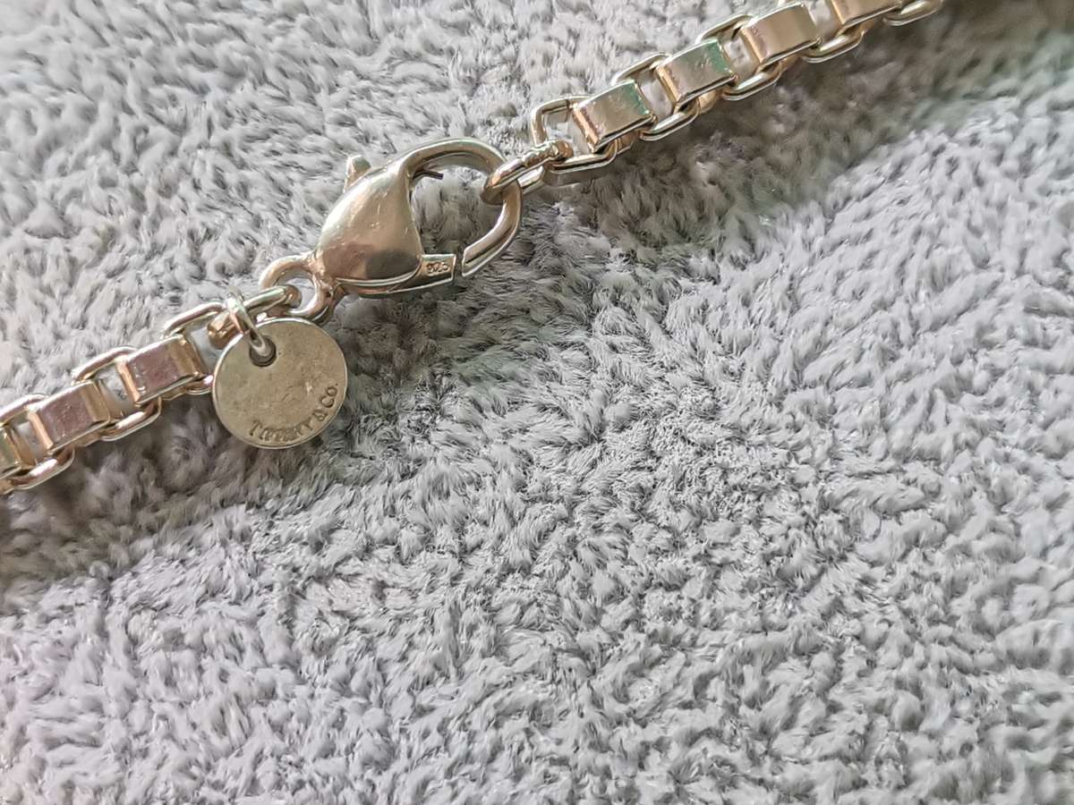 Bulky Silver Tiffany & Co Box Chain