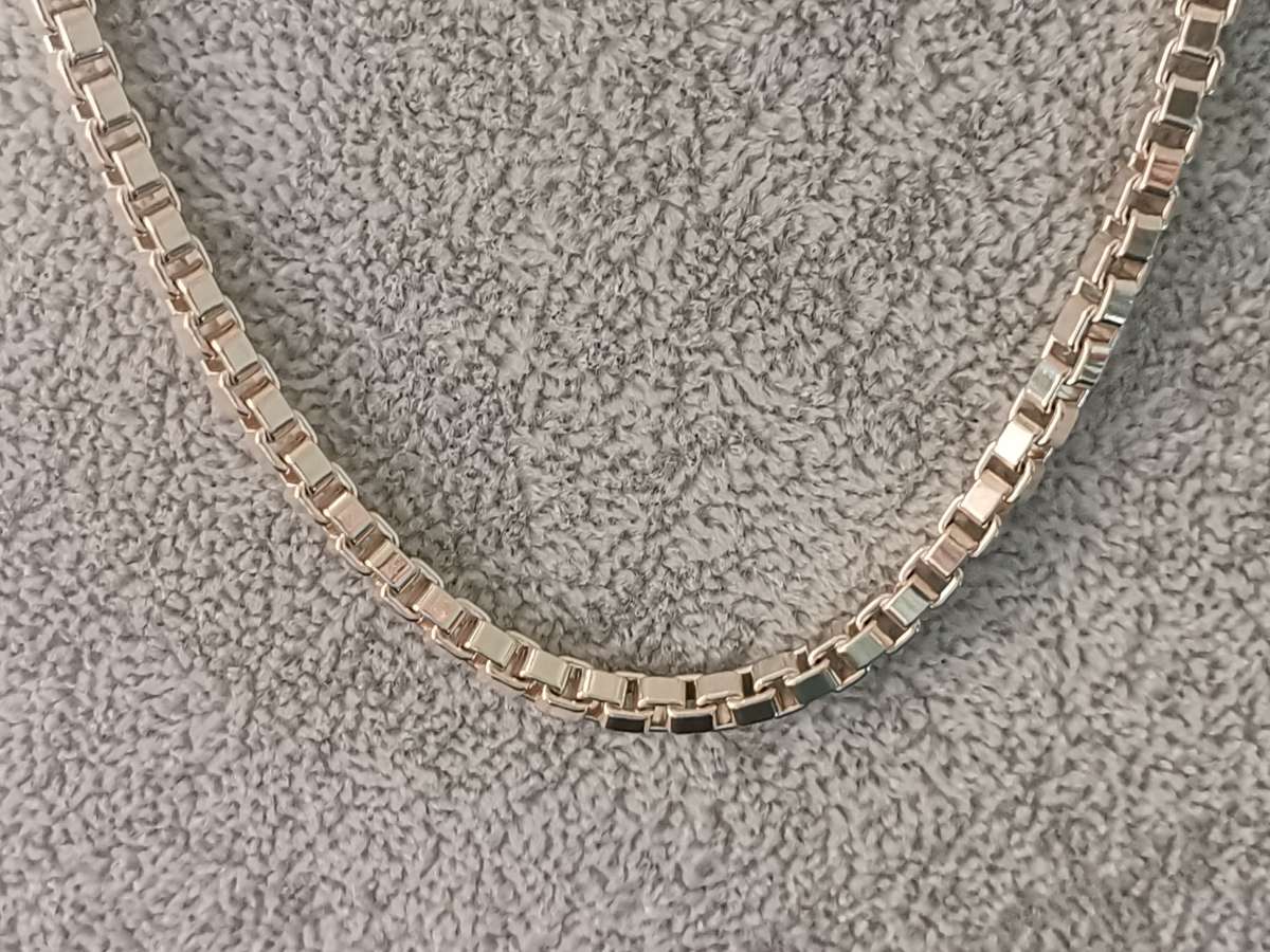 Bulky Silver Tiffany & Co Box Chain