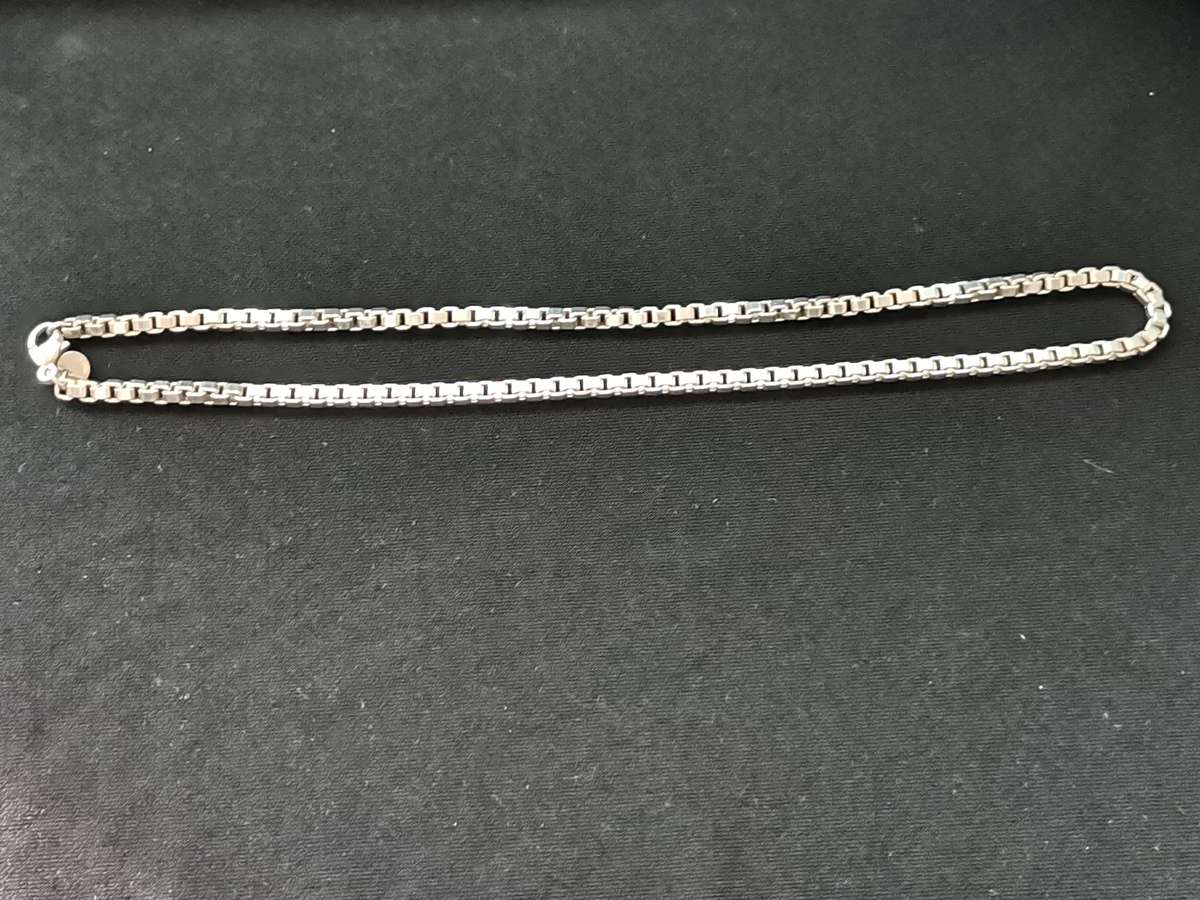 Bulky Silver Tiffany & Co Box Chain