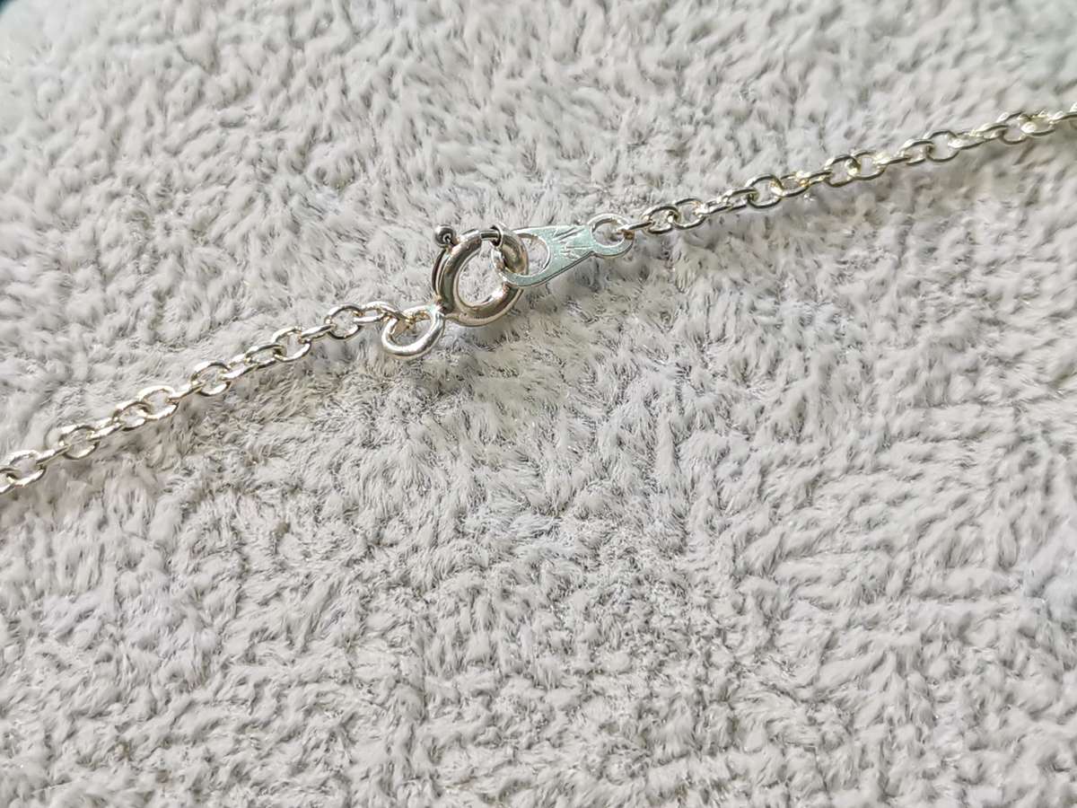 *R1 Auction* Petite Silver Rolo Chain with Molecule Pendant