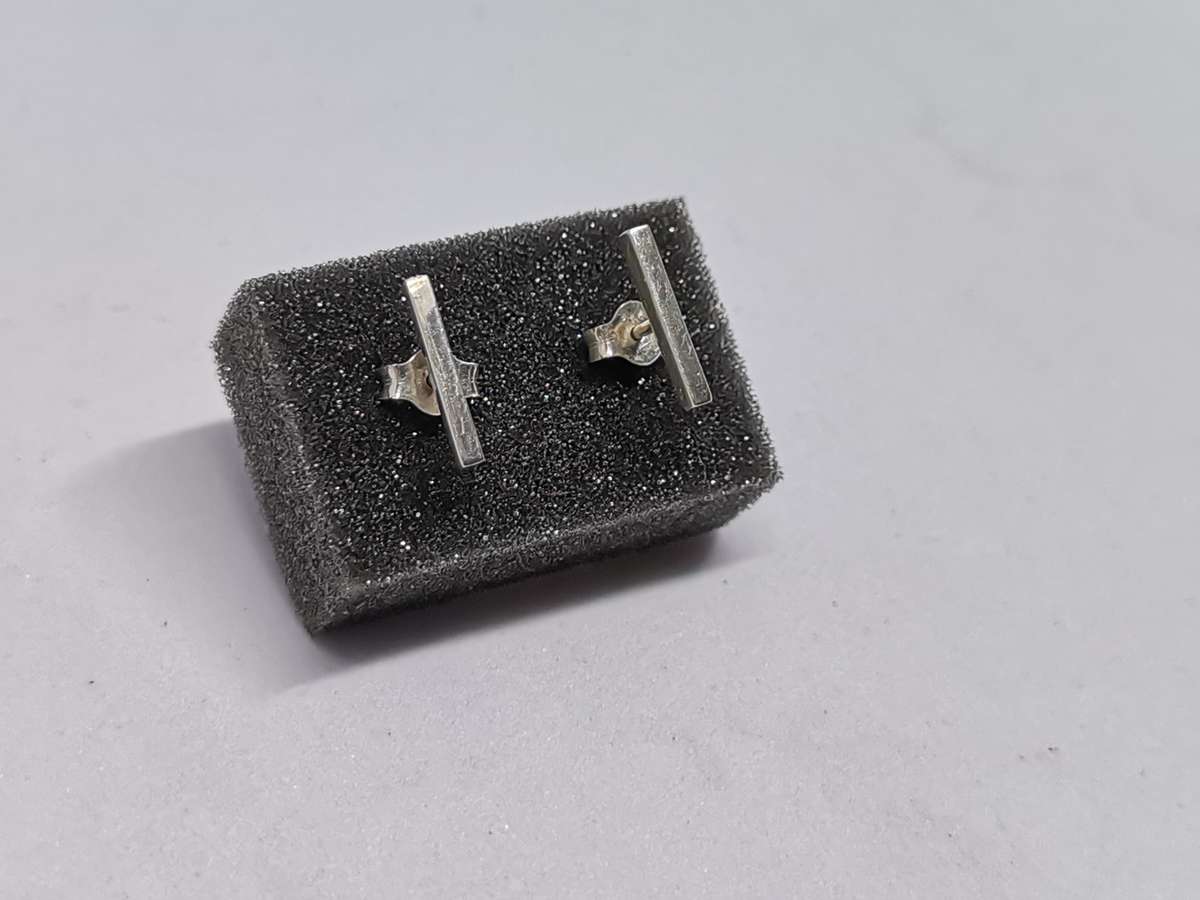 Silver Bar Earrings