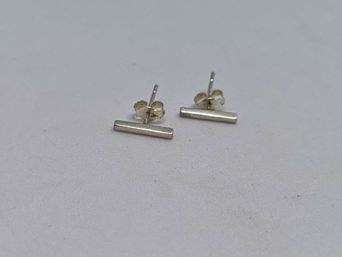 Silver Bar Earrings