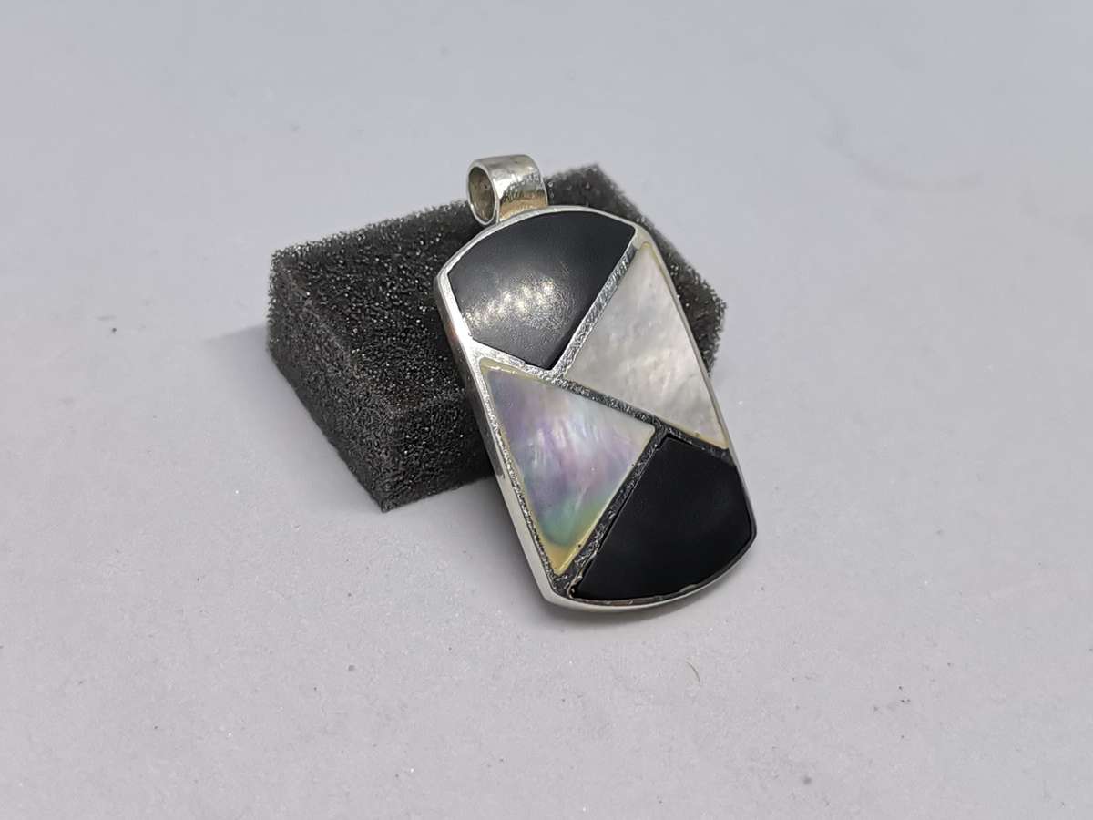 Silver Multi-Gemstone Pendant