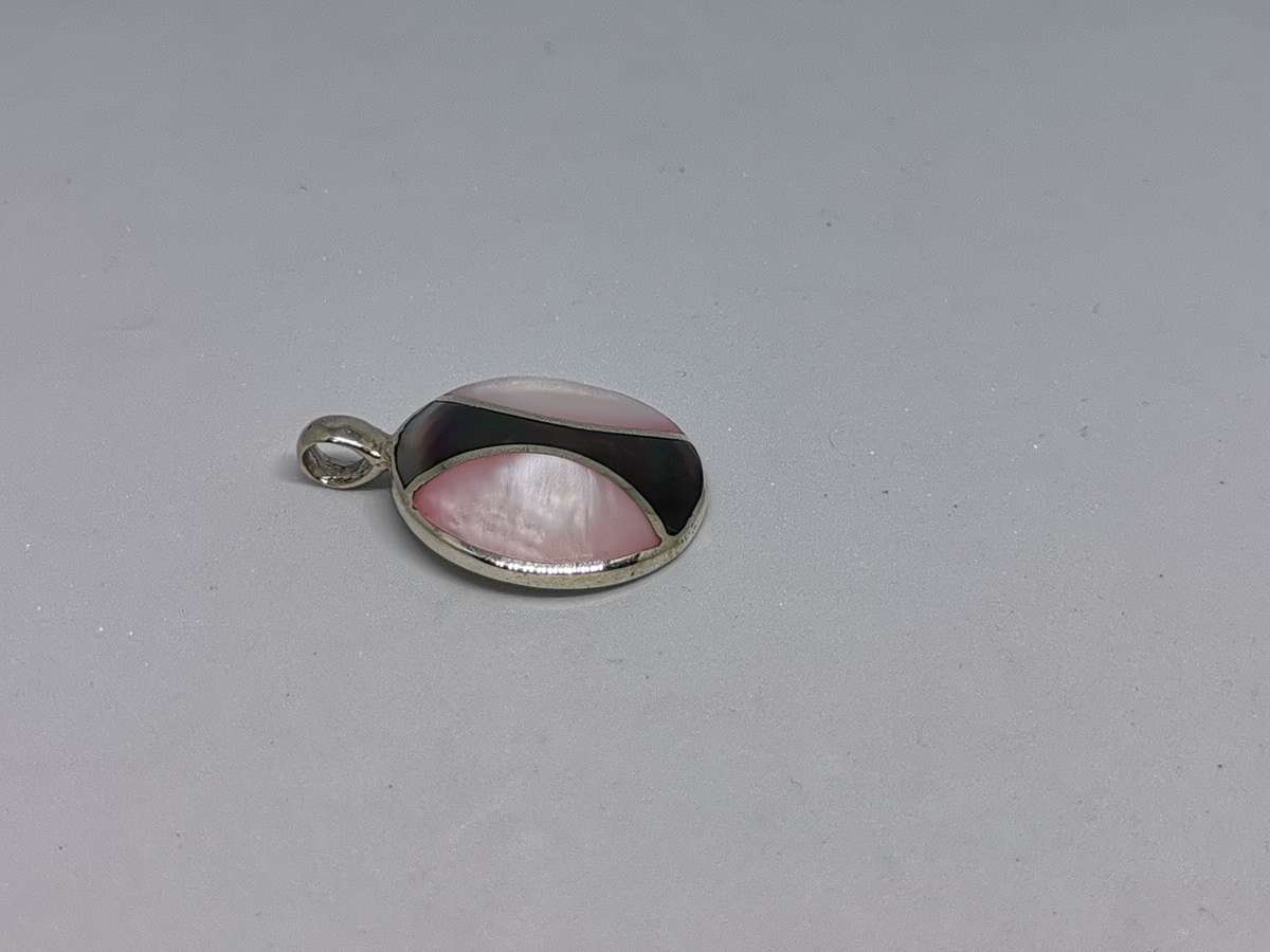 Silver Labradorite and Abalone Pendant