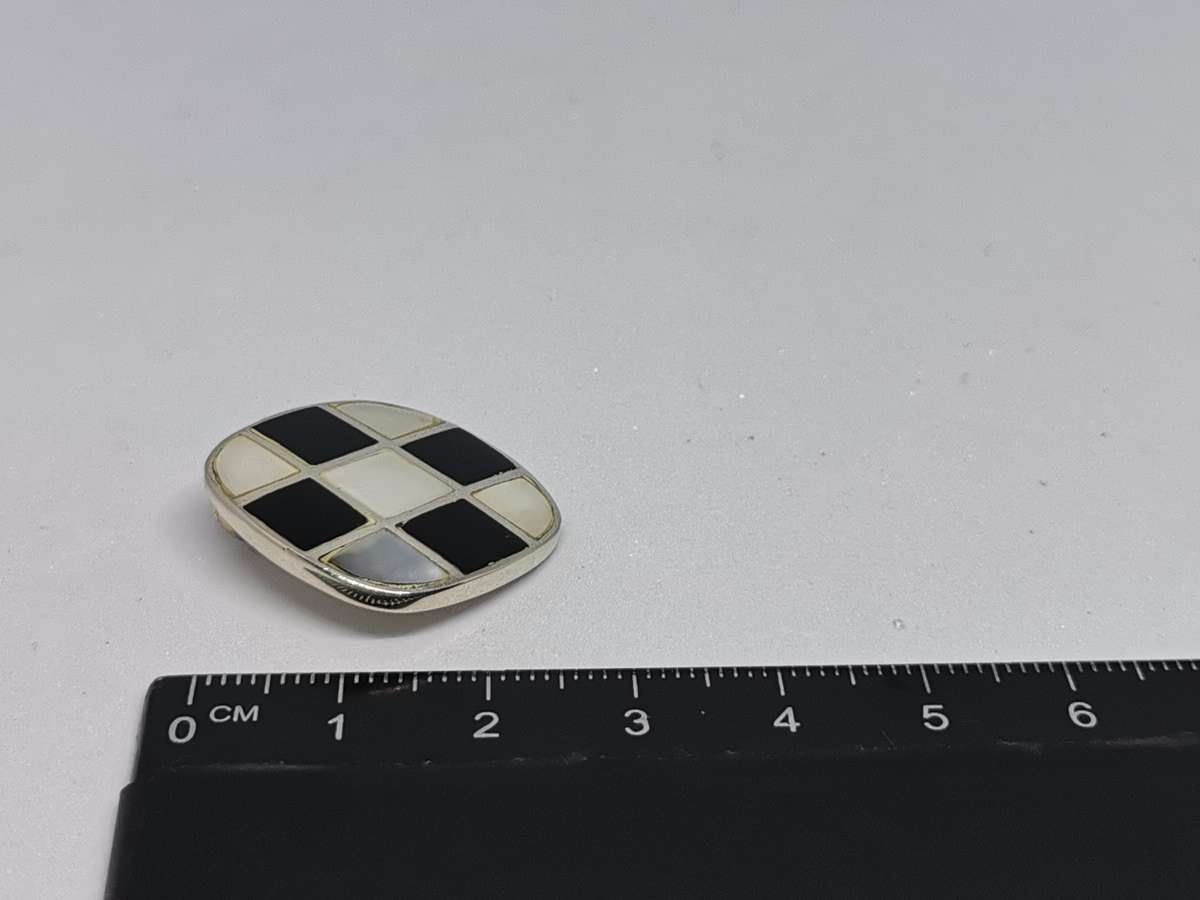 Silver Onyx and Pearl Pendant