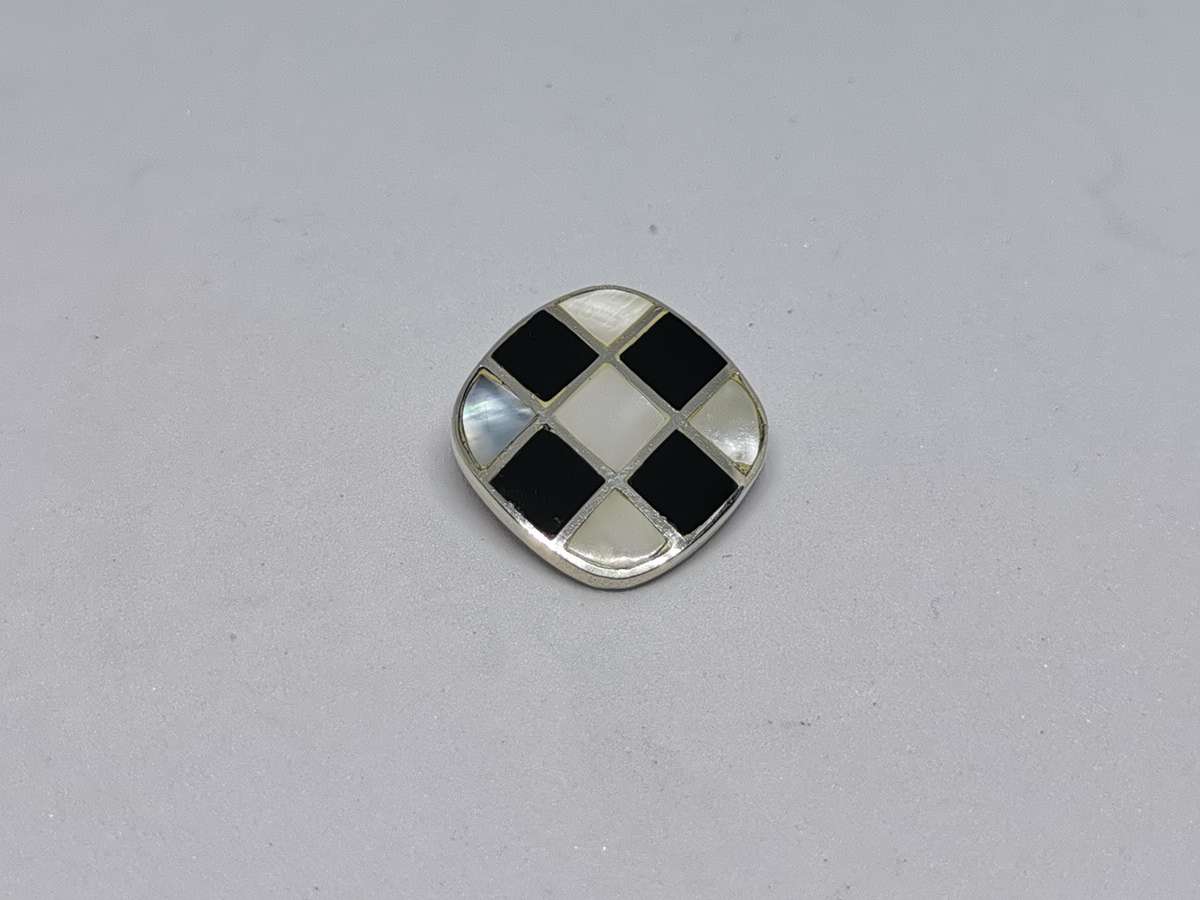 Silver Onyx and Pearl Pendant