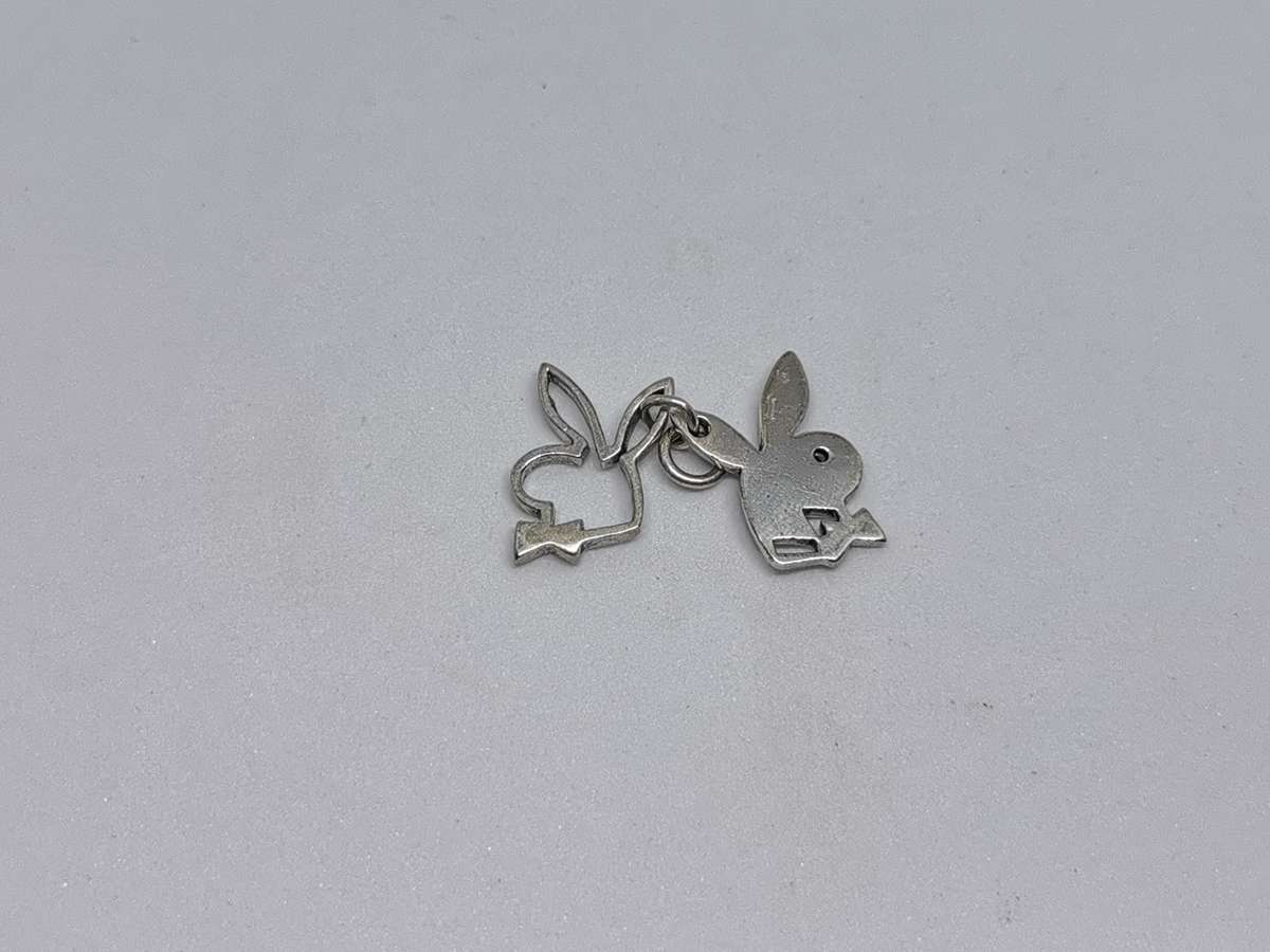 Silver Playboy Bunny Pendant