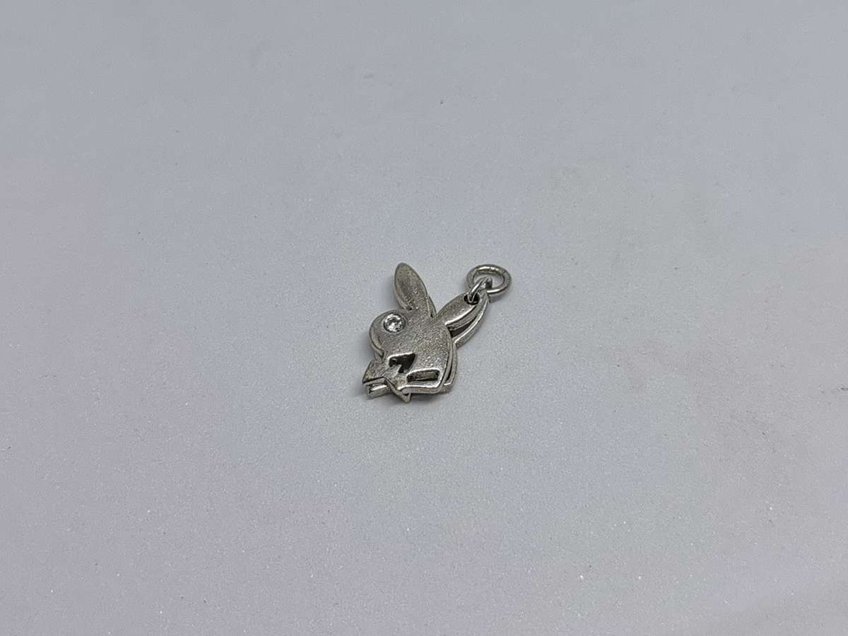 Silver Playboy Bunny Pendant