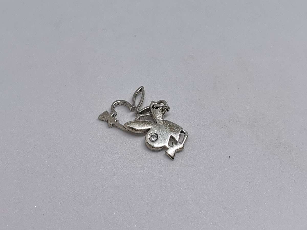 Silver Playboy Bunny Pendant