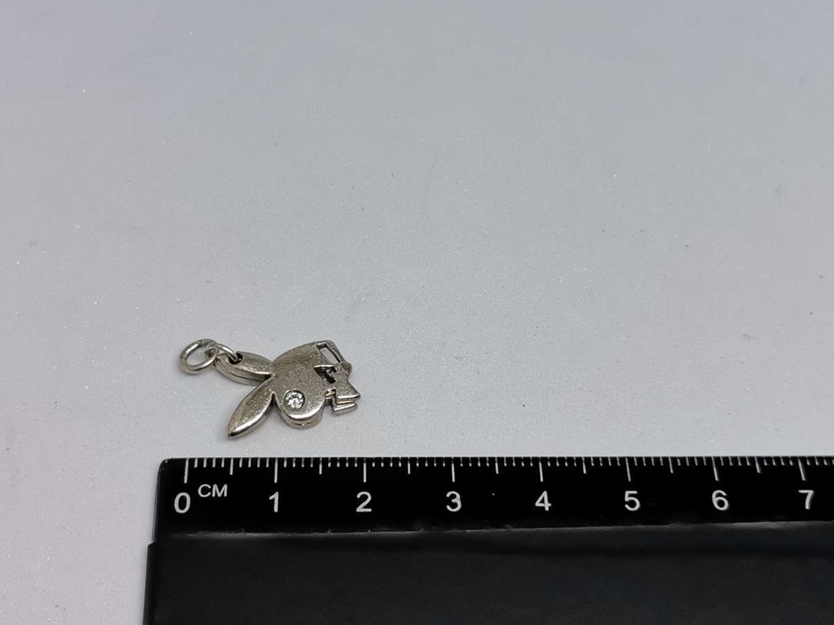Silver Playboy Bunny Pendant