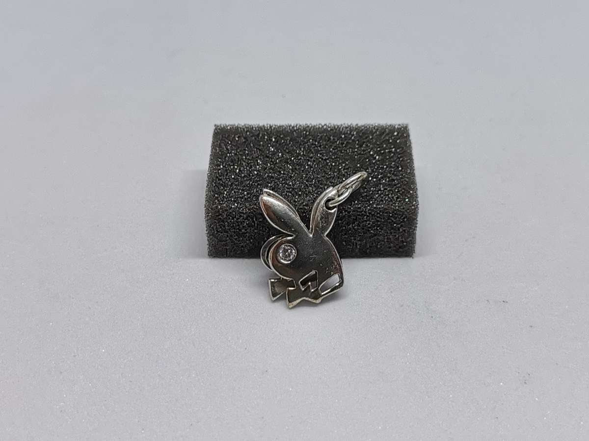 Silver Playboy Bunny Pendant