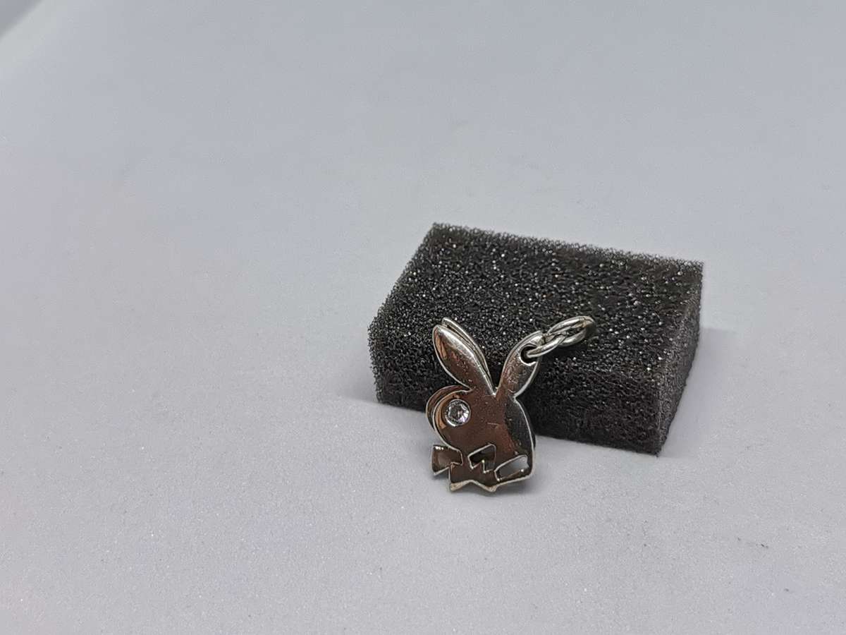 Silver Playboy Bunny Pendant