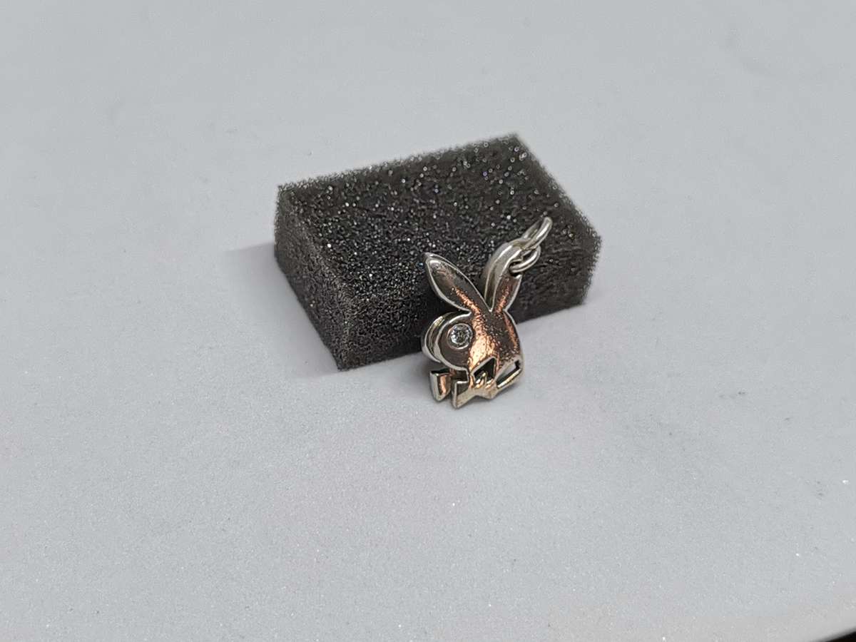 Silver Playboy Bunny Pendant