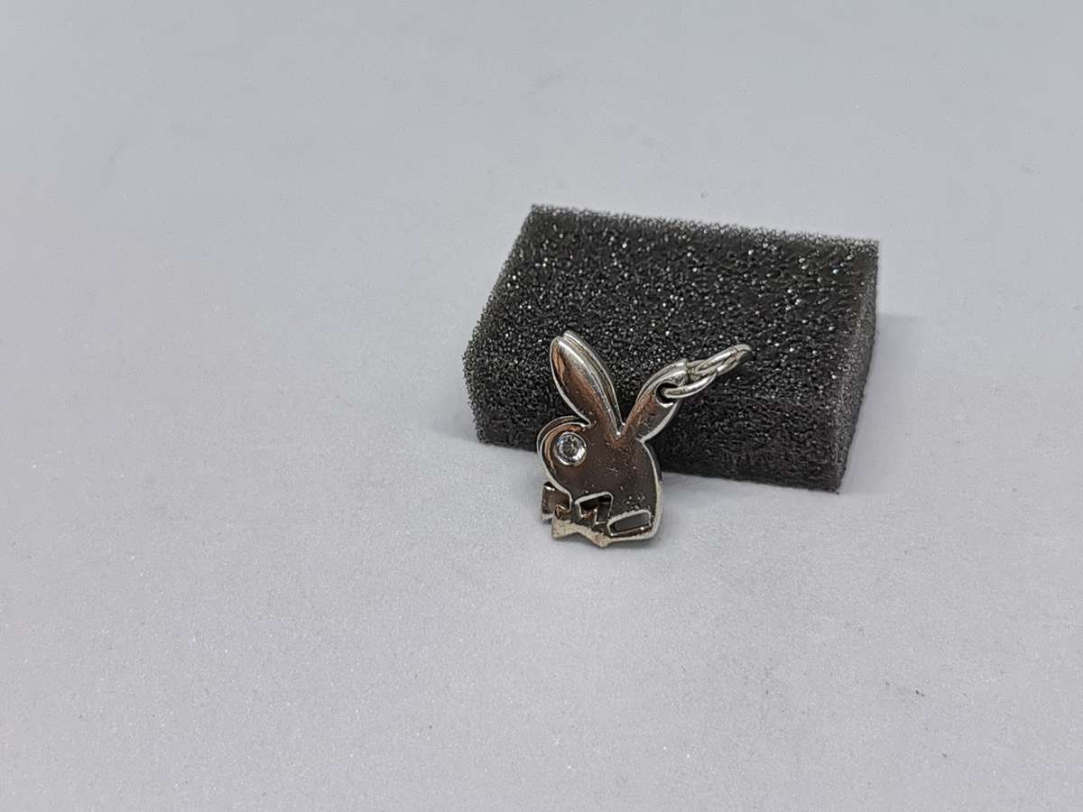 Silver Playboy Bunny Pendant