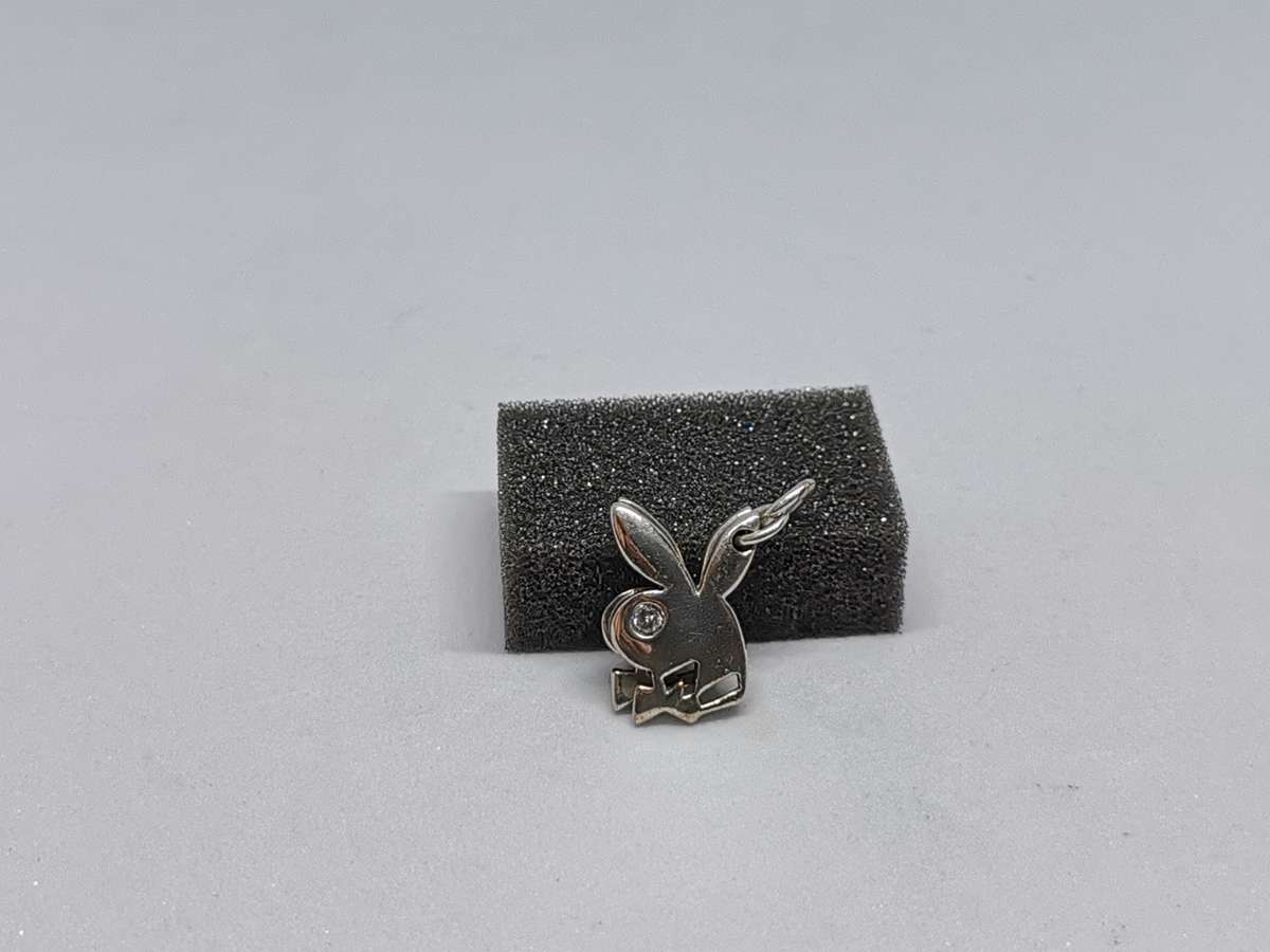 Silver Playboy Bunny Pendant