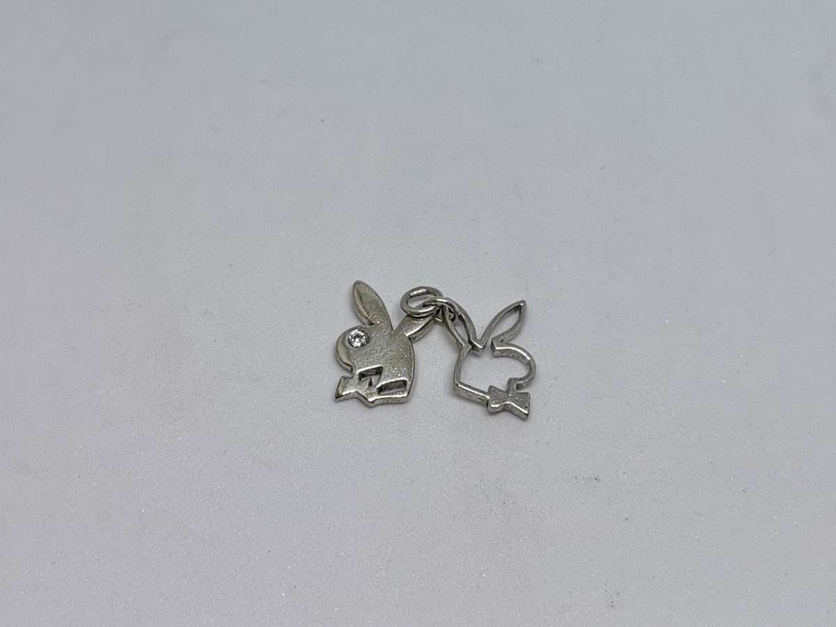 Silver Playboy Bunny Pendant