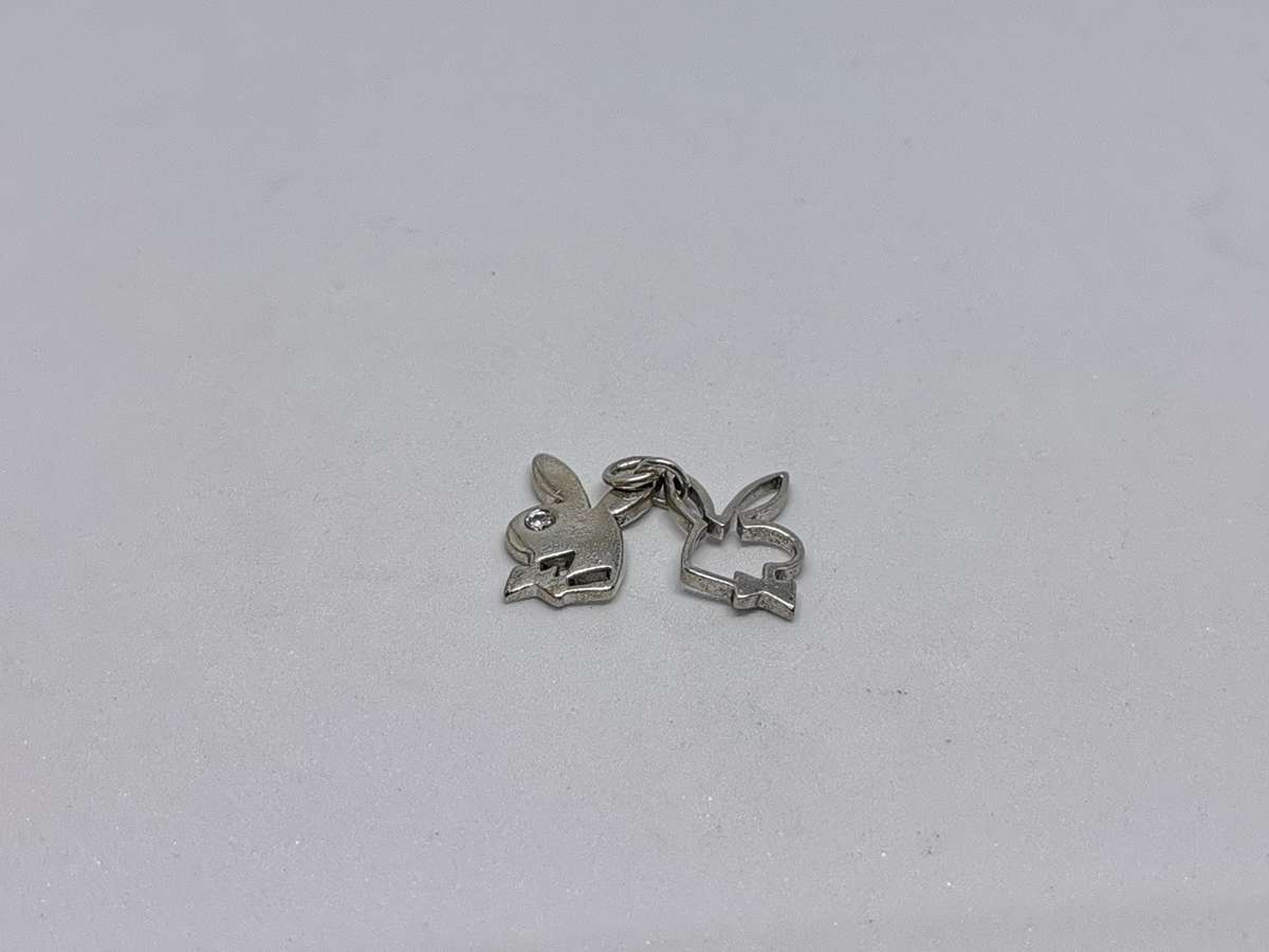Silver Playboy Bunny Pendant
