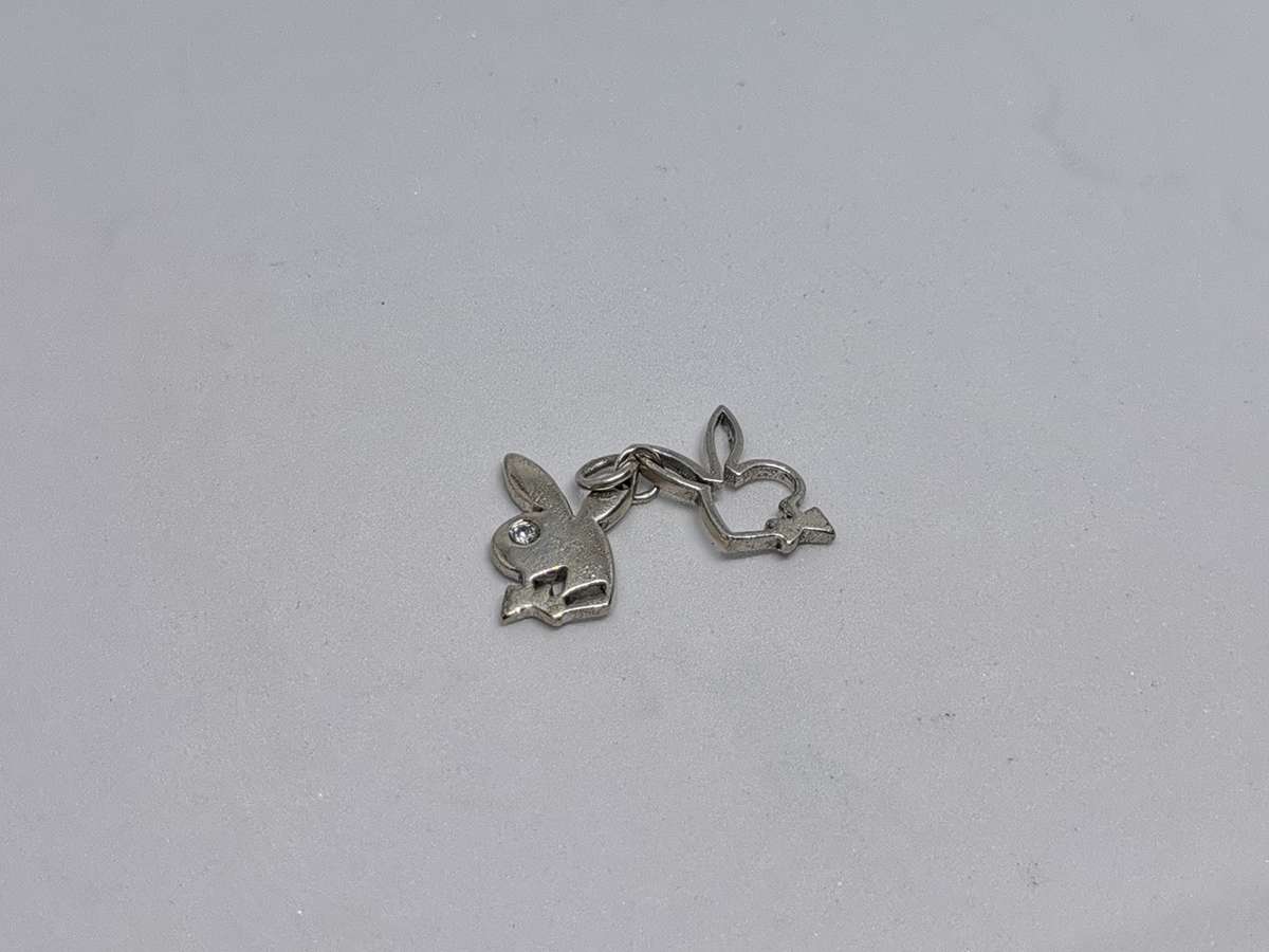 Silver Playboy Bunny Pendant