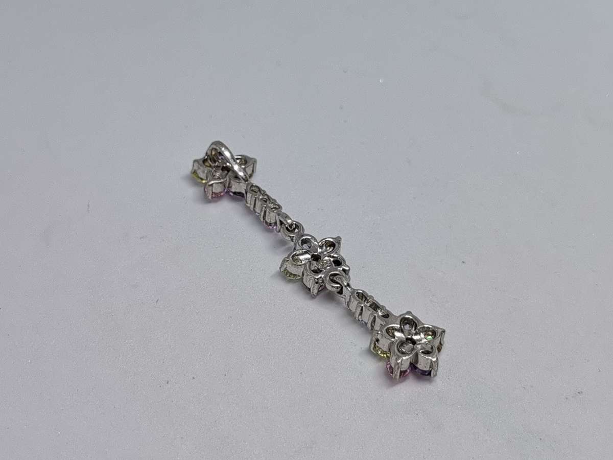 Silver Dangling Flower Pendant