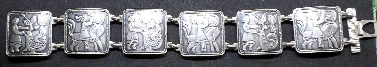 Vintage Scandinavian silver bracelet by David-Andersen, Norway