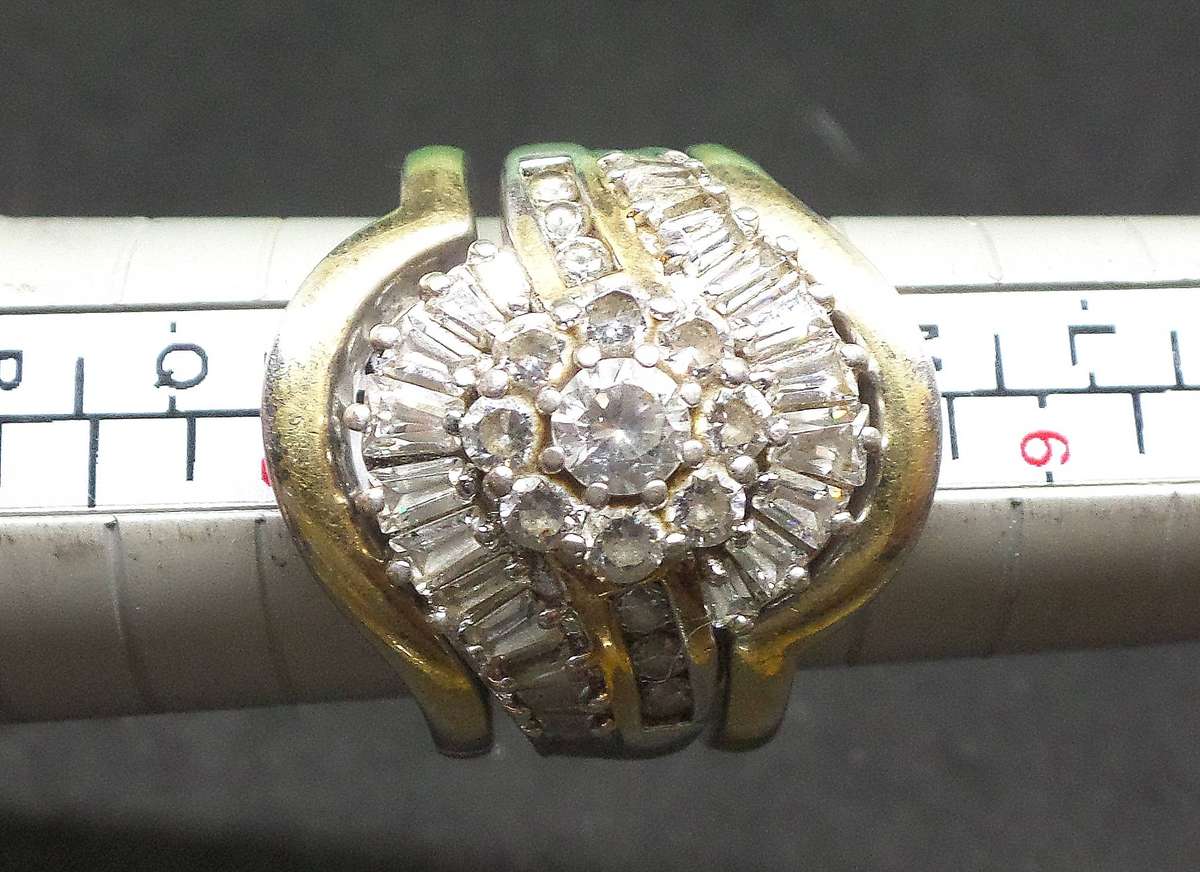Two Tone Silver 3 piece Stack ring