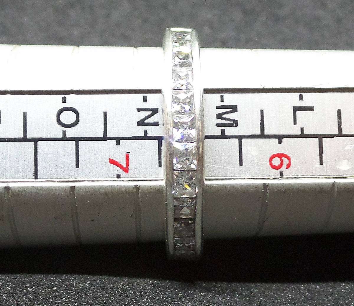 *R1 Auction* Silver Half-Eternity Ring