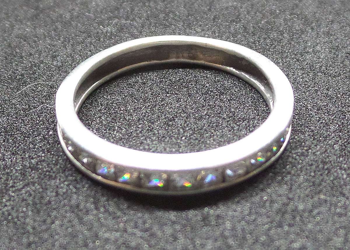 *R1 Auction* Silver Half-Eternity Ring