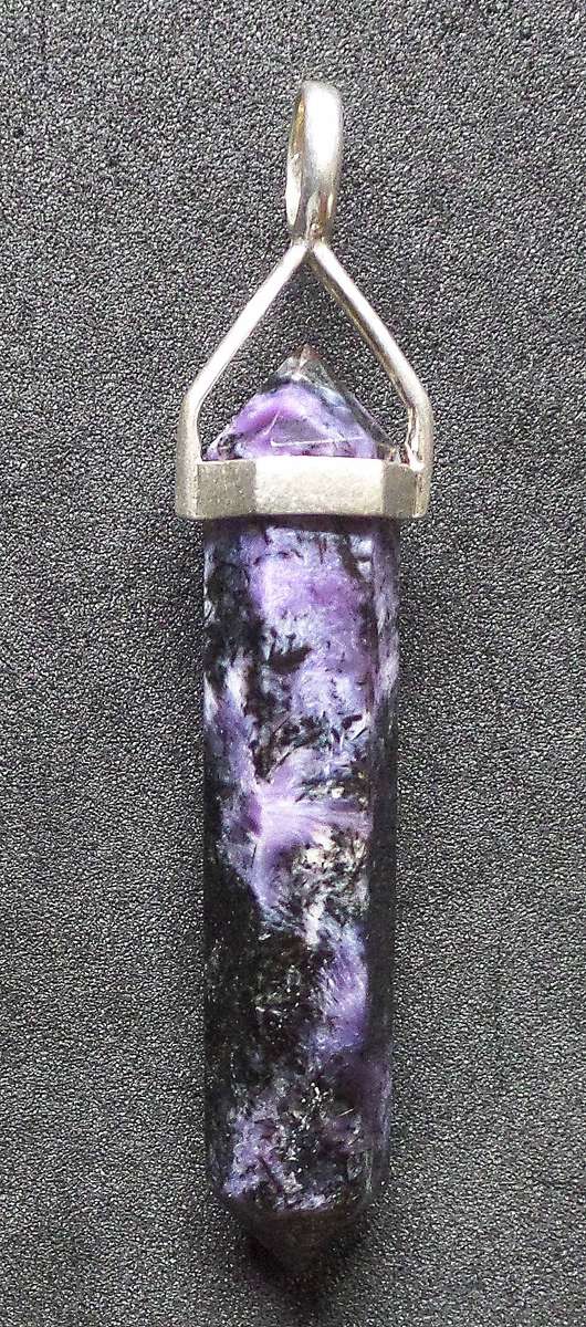 *R1 Auction* Silver & Amethyst pendant - 50x10mm