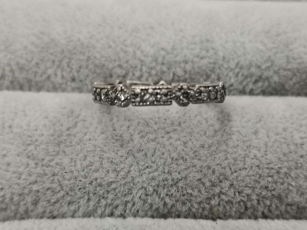 925Silver: Eternity Ring - Multiple CZ - Size O